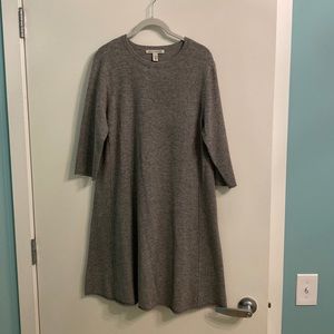 Autumn Cashmere - Grey Cashmere Sweater Swing Dress - Size Medium